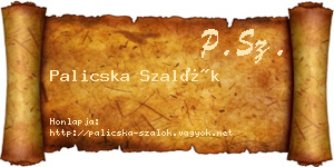 Palicska Szalók névjegykártya